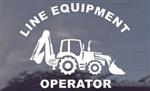 LEO Line Equipment Operator Backhoe Digger Window Decals Stickers